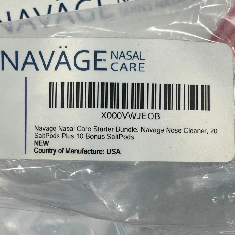 Navage Nasal Irrigation Starter Bundle: Navage Nose Cleaner W/ 30 Salt Pods